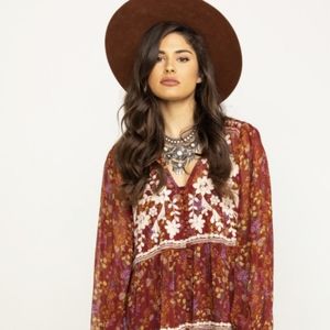 Free people call on me boho dress